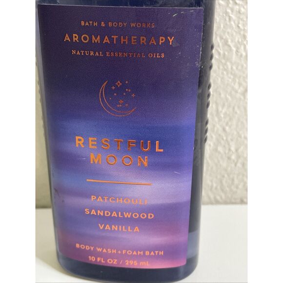 Bath & Body Works Restful Moon Body Wash & Foam Bath 10 oz NEW - Picture 2 of 5